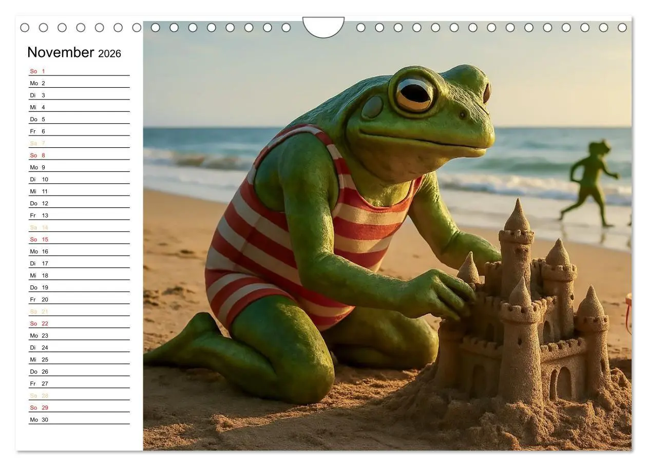 Bild: 9783516716887 | Frosch am Strand - Sommer, Sonne, grüne Haut (Wandkalender 2026 DIN...
