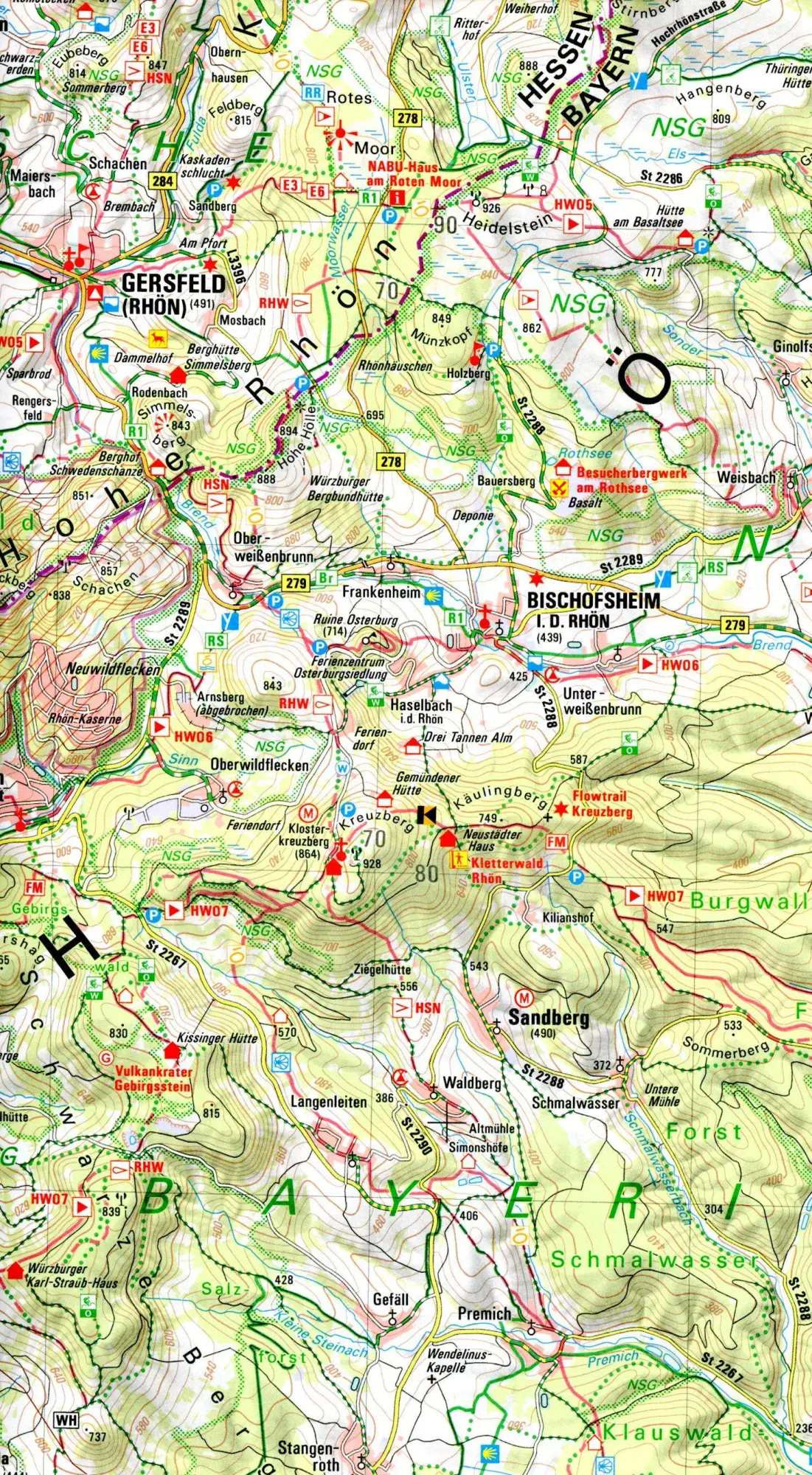 Bild: 9783899336887 | Bayerische Rhön 1:100 000 | Digitalisierung | (Land-)Karte | Deutsch
