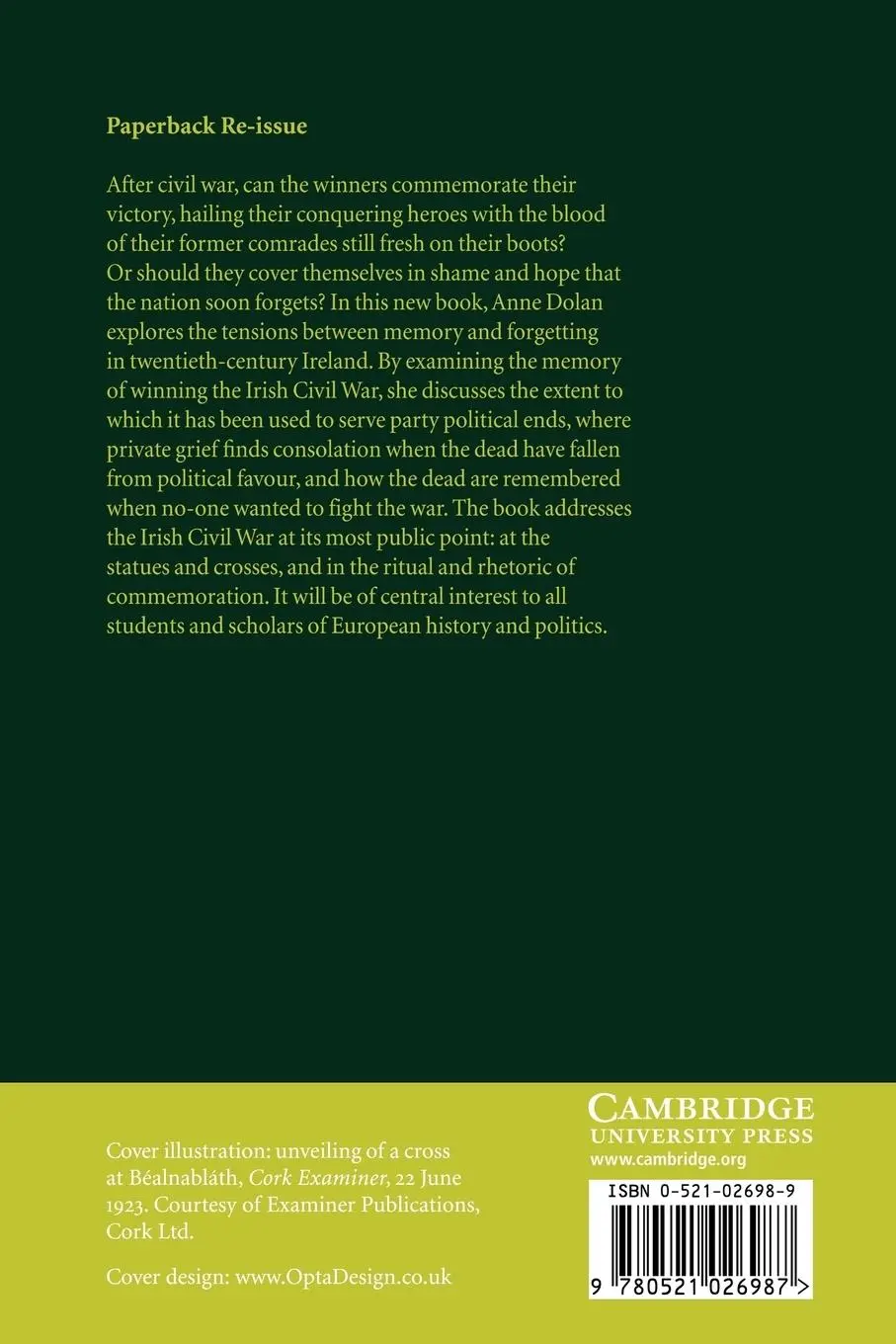 Rückseite: 9780521026987 | Commemorating the Irish Civil War | History and Memory, 1923 2000