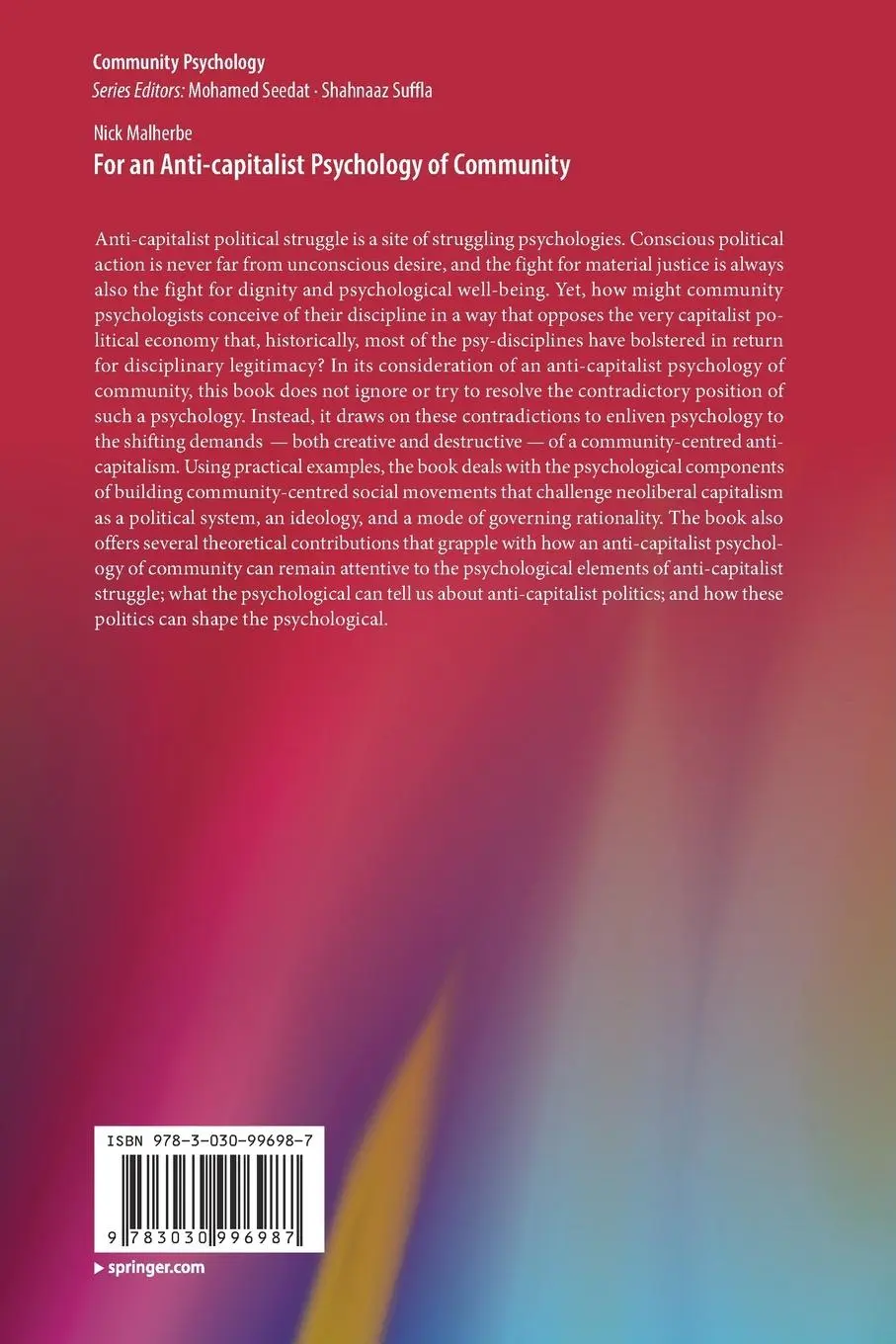Rückseite: 9783030996987 | For an Anti-capitalist Psychology of Community | Nick Malherbe | Buch