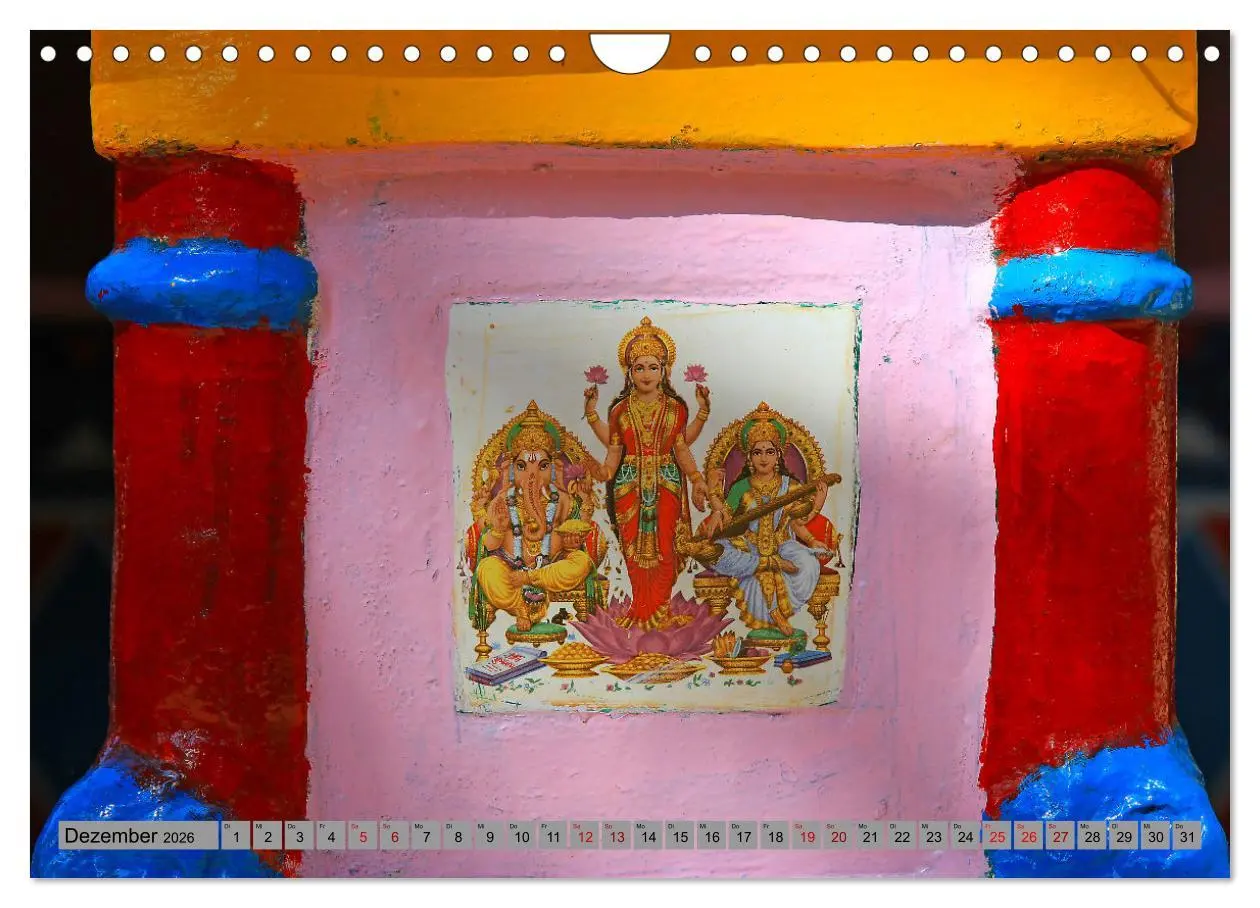 Bild: 9783457306987 | Typisch Indien - Ganesha der Elefantengott (Wandkalender 2026 DIN...