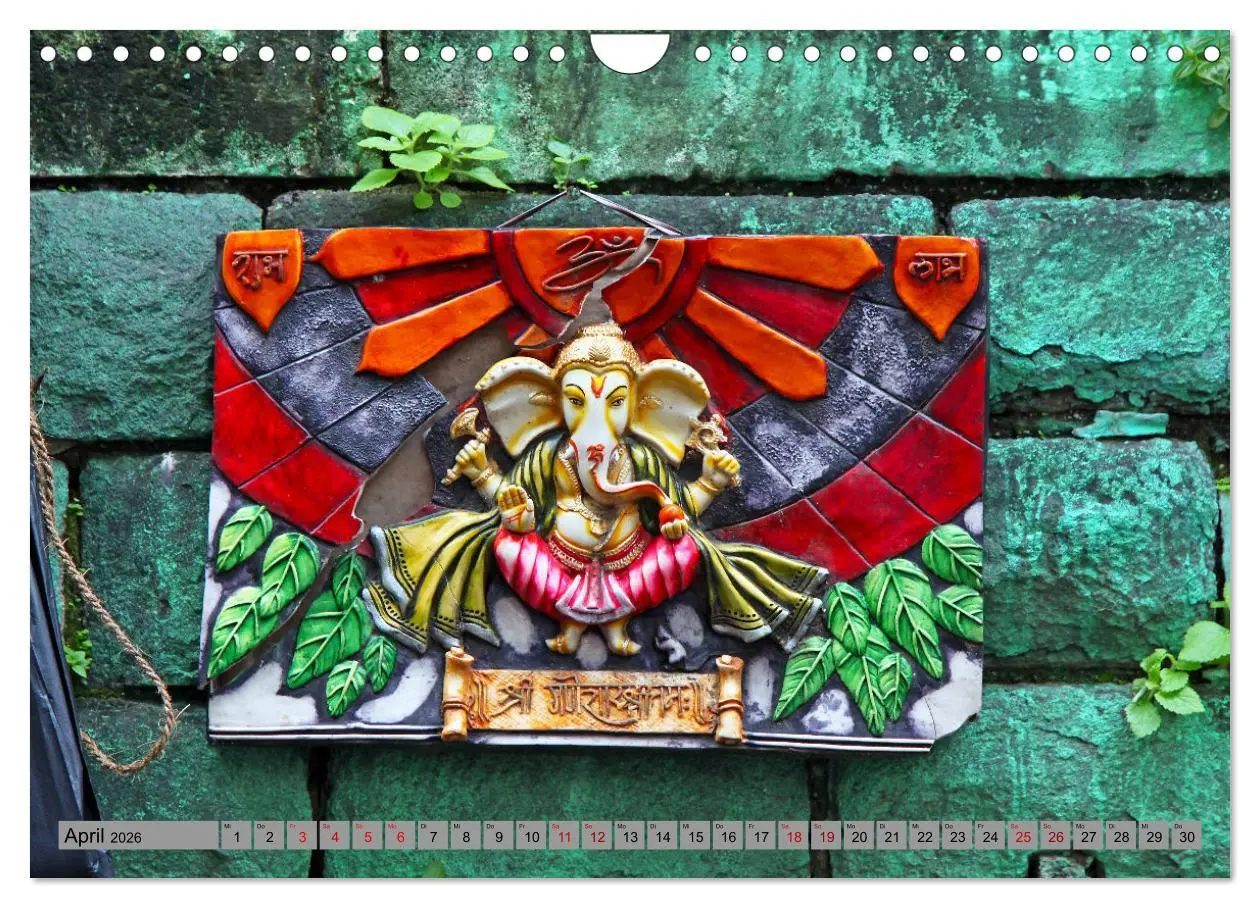 Bild: 9783457306987 | Typisch Indien - Ganesha der Elefantengott (Wandkalender 2026 DIN...