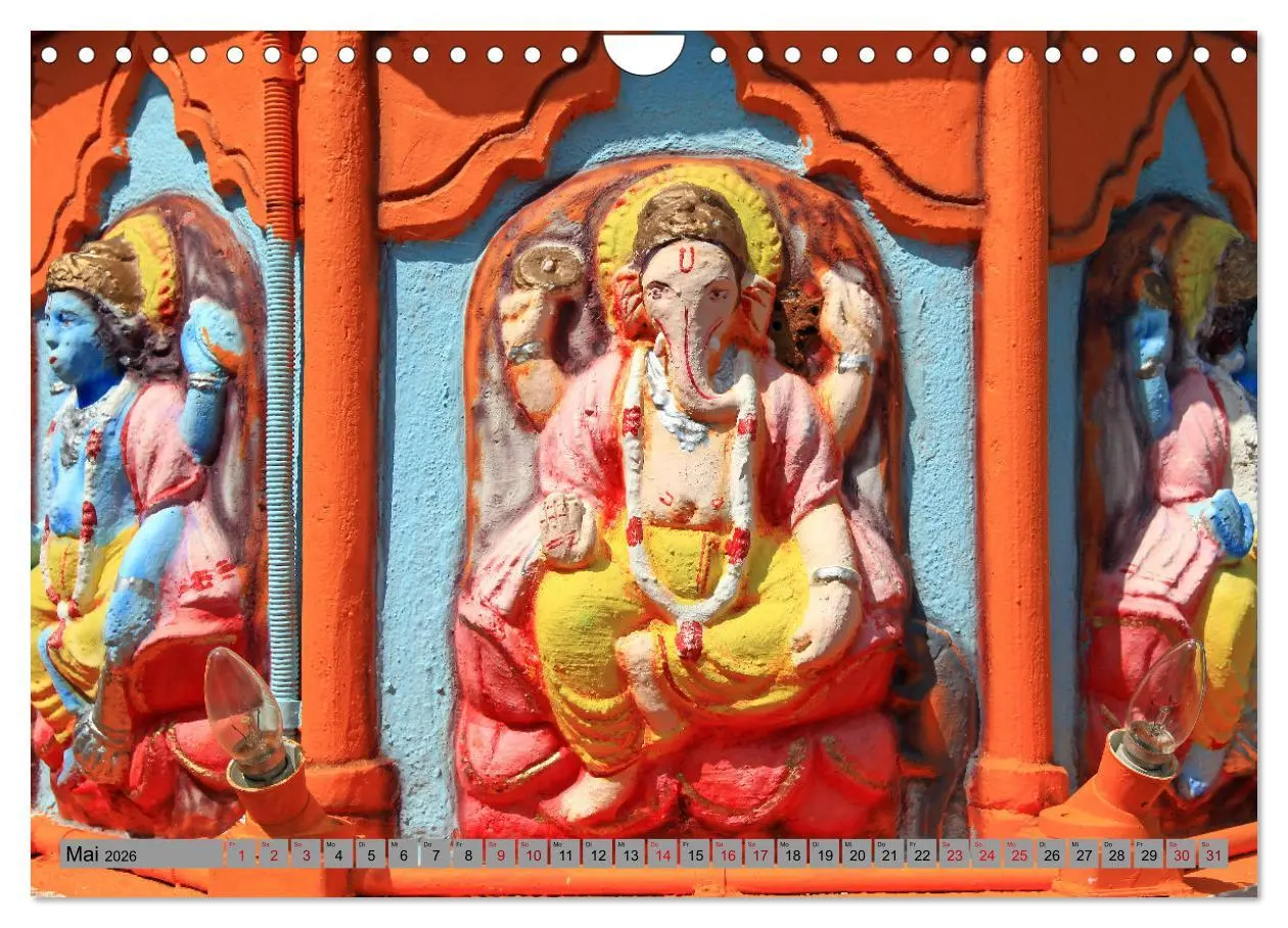 Bild: 9783457306987 | Typisch Indien - Ganesha der Elefantengott (Wandkalender 2026 DIN...