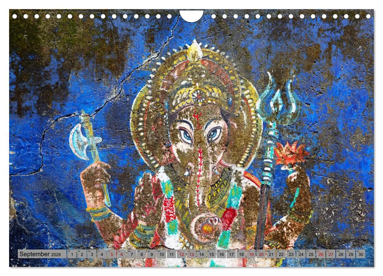 Bild: 9783457306987 | Typisch Indien - Ganesha der Elefantengott (Wandkalender 2026 DIN...