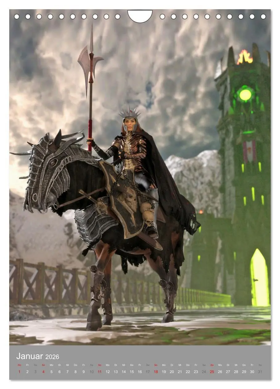 Bild: 9783516326987 | Fantasy Kriegerinnen (Wandkalender 2026 DIN A4 hoch), CALVENDO...