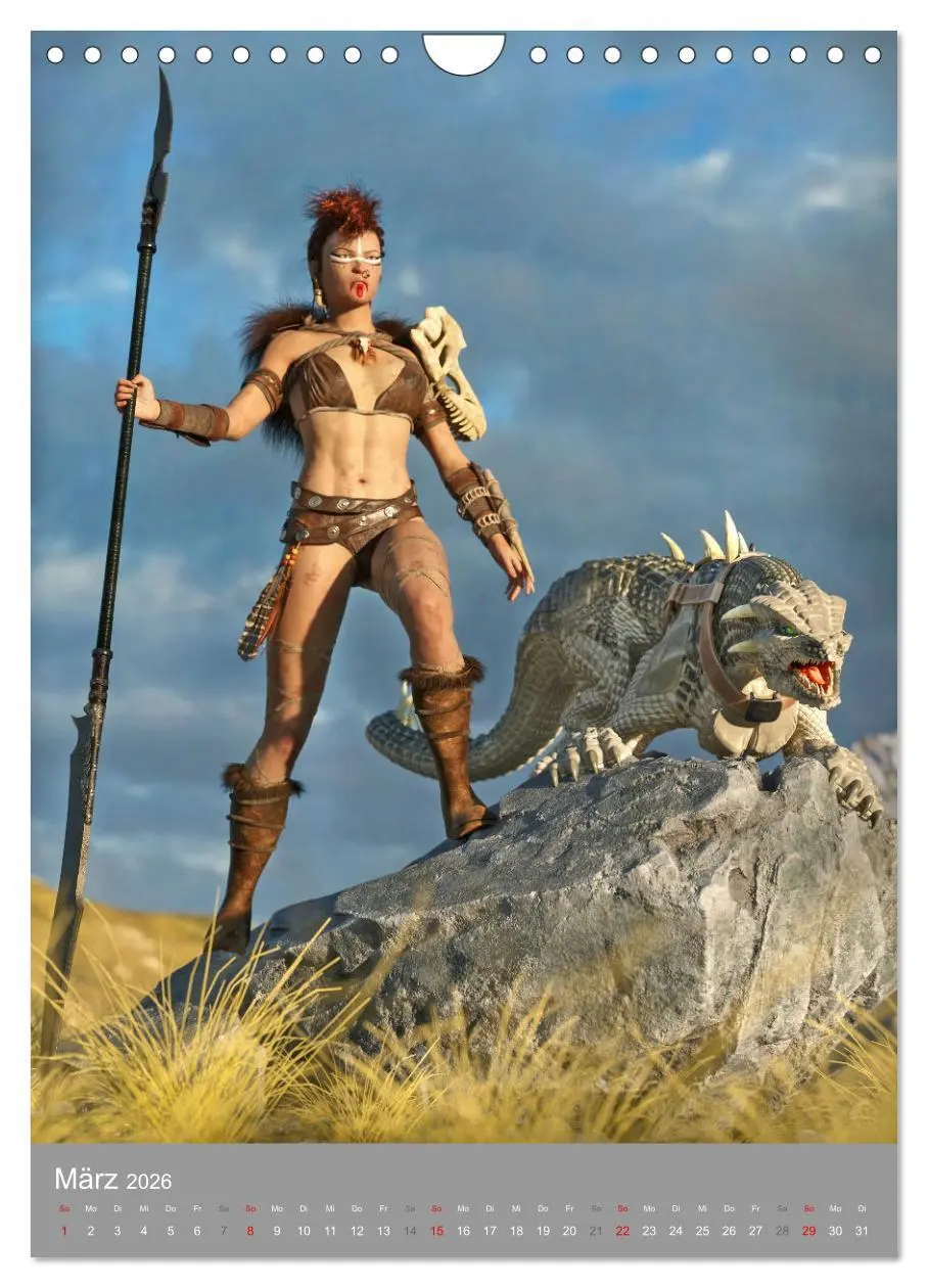 Bild: 9783516326987 | Fantasy Kriegerinnen (Wandkalender 2026 DIN A4 hoch), CALVENDO...