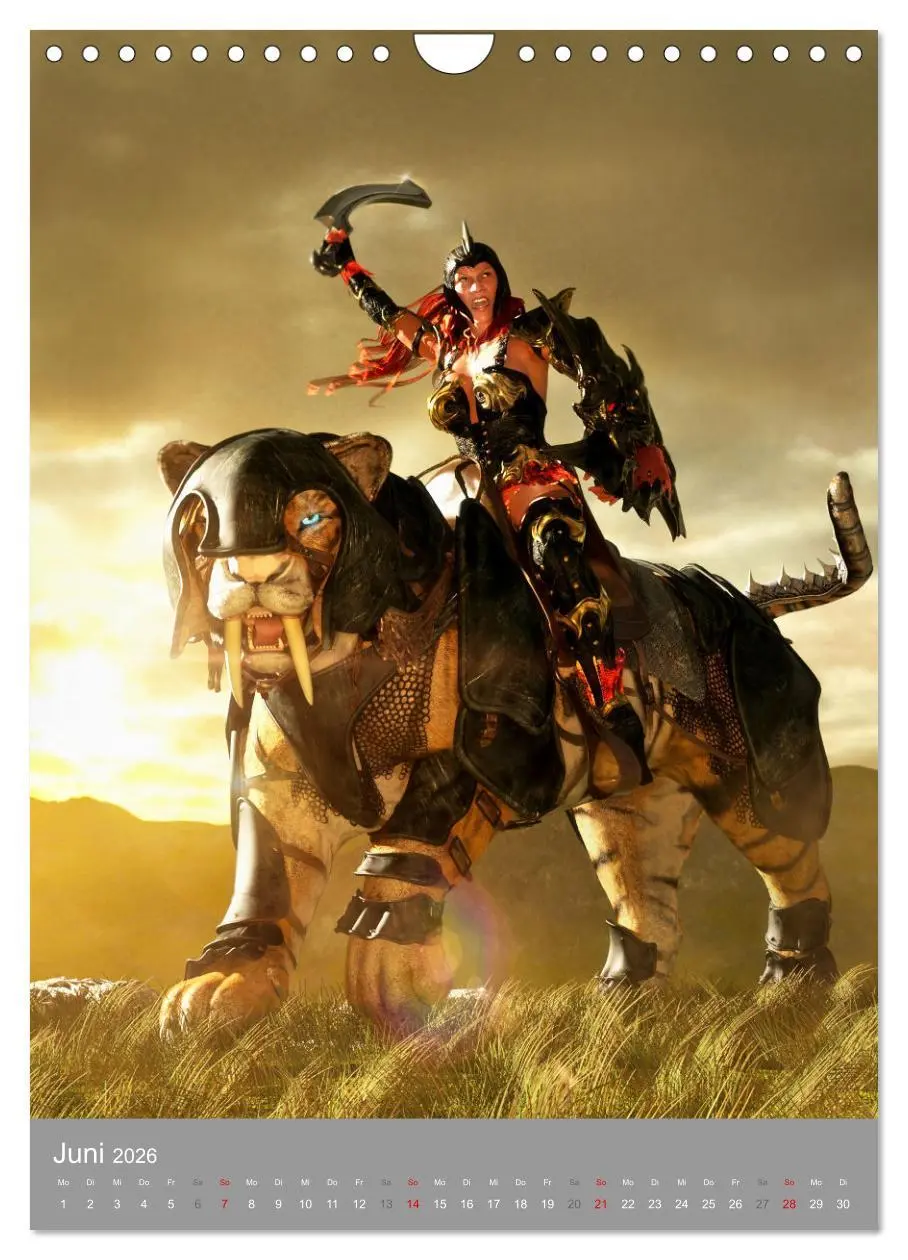 Bild: 9783516326987 | Fantasy Kriegerinnen (Wandkalender 2026 DIN A4 hoch), CALVENDO...