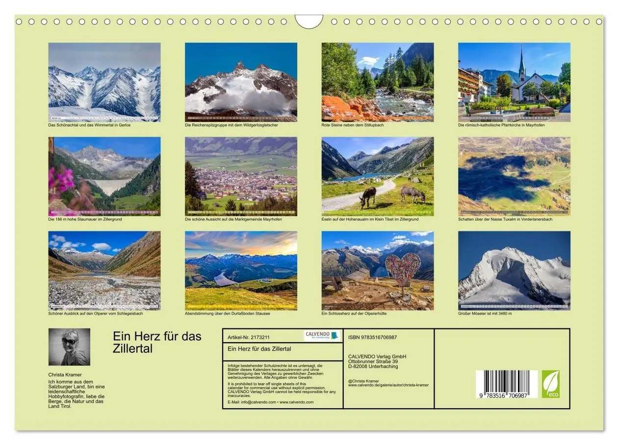 Bild: 9783516706987 | Ein Herz für das Zillertal (Wandkalender 2026 DIN A3 quer),...