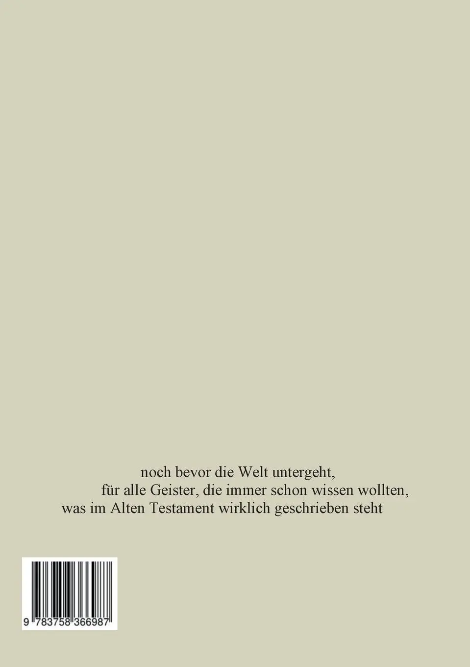 Rückseite: 9783758366987 | Moses' Märchen | was stimmt und was stimmt nicht im Alten Testament
