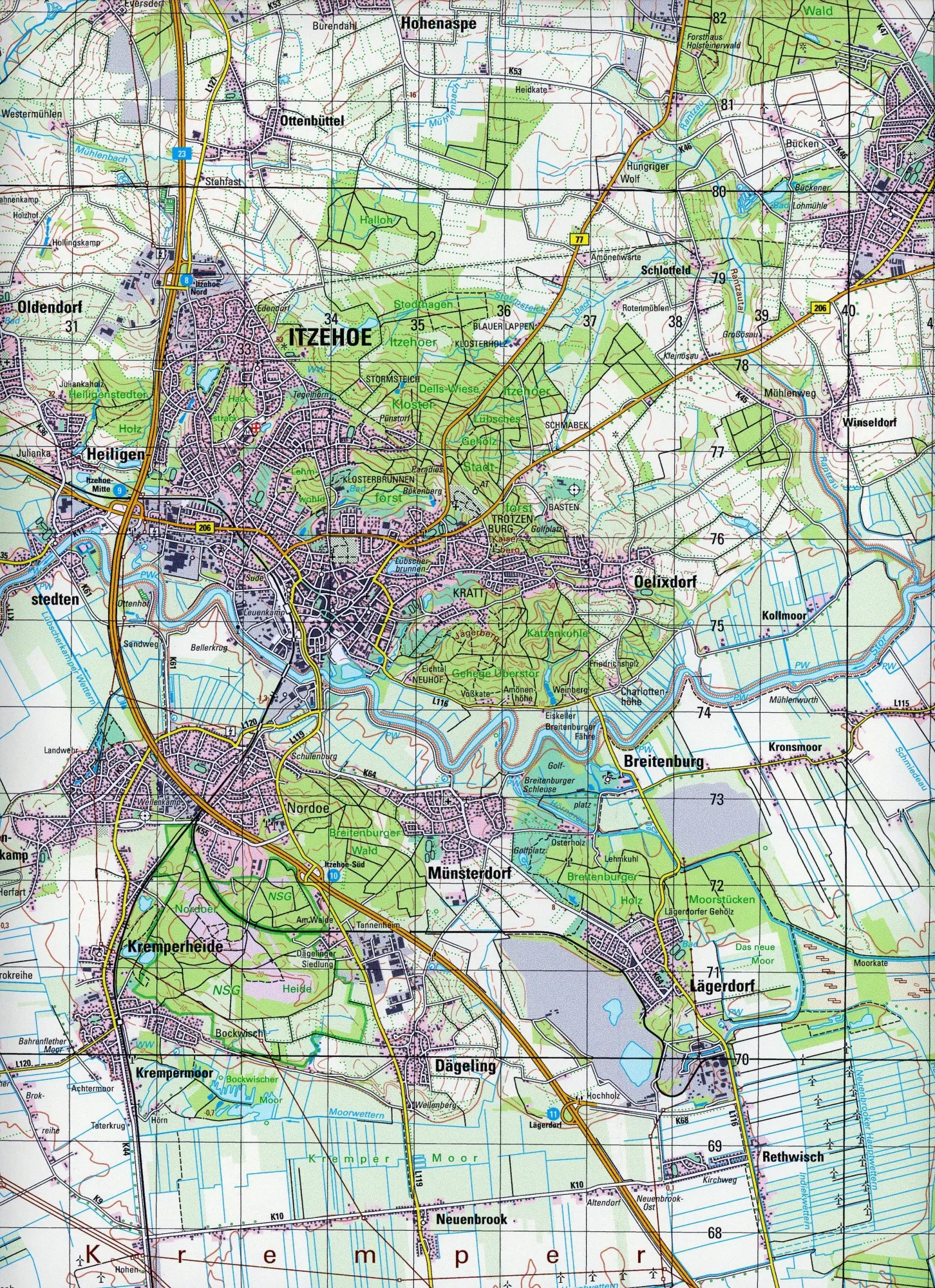 Bild: 9783891306987 | Itzehoe 1 : 50 000 | (Land-)Karte | Deutsch | 2019 | EAN 9783891306987