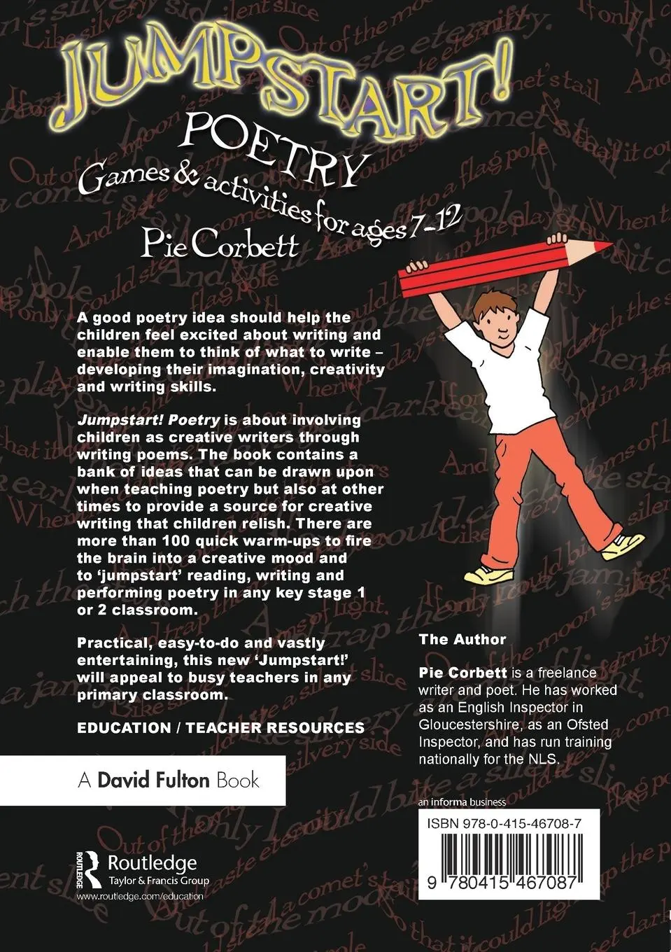 Rückseite: 9780415467087 | Jumpstart! Poetry | Games and Activities for Ages 7-12 | Pie Corbett