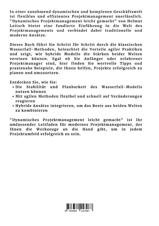 Rückseite: 9783384247087 | Dynamisches Projektmanagement leicht gemacht | Helmut Loitsch | Buch