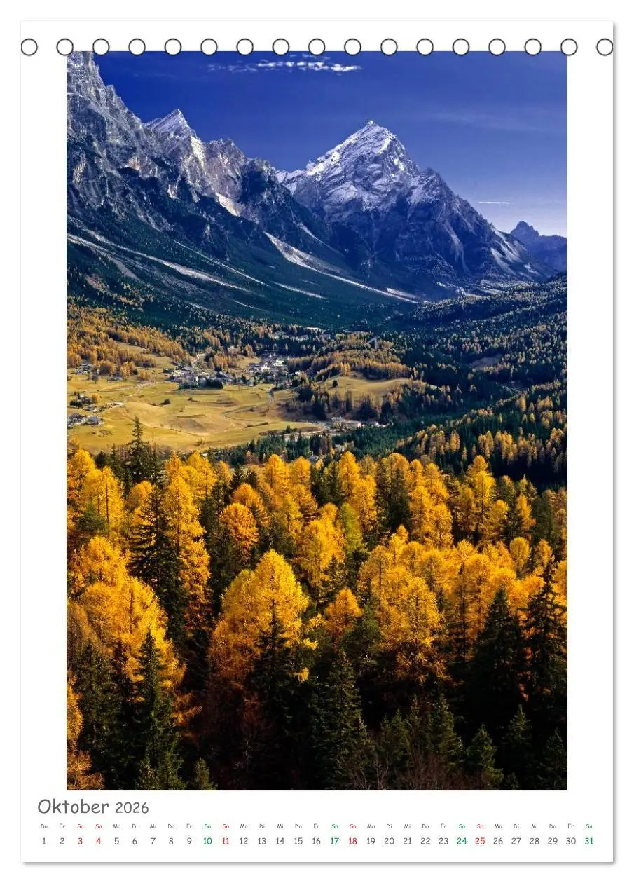 Bild: 9783516457087 | Südtirol und Dolomiten (Tischkalender 2026 DIN A5 hoch), CALVENDO...