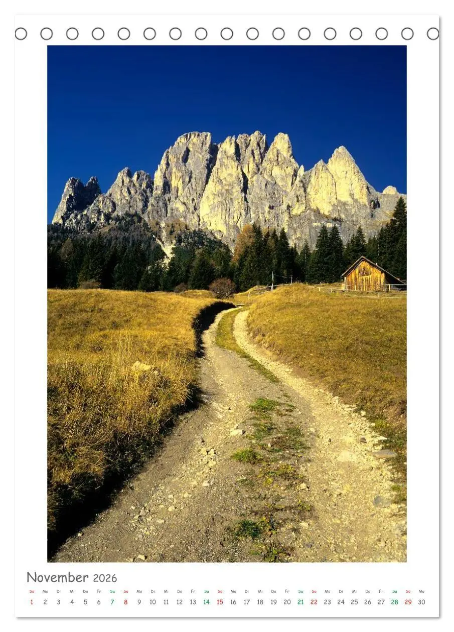 Bild: 9783516457087 | Südtirol und Dolomiten (Tischkalender 2026 DIN A5 hoch), CALVENDO...