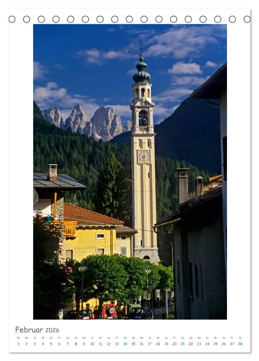 Bild: 9783516457087 | Südtirol und Dolomiten (Tischkalender 2026 DIN A5 hoch), CALVENDO...