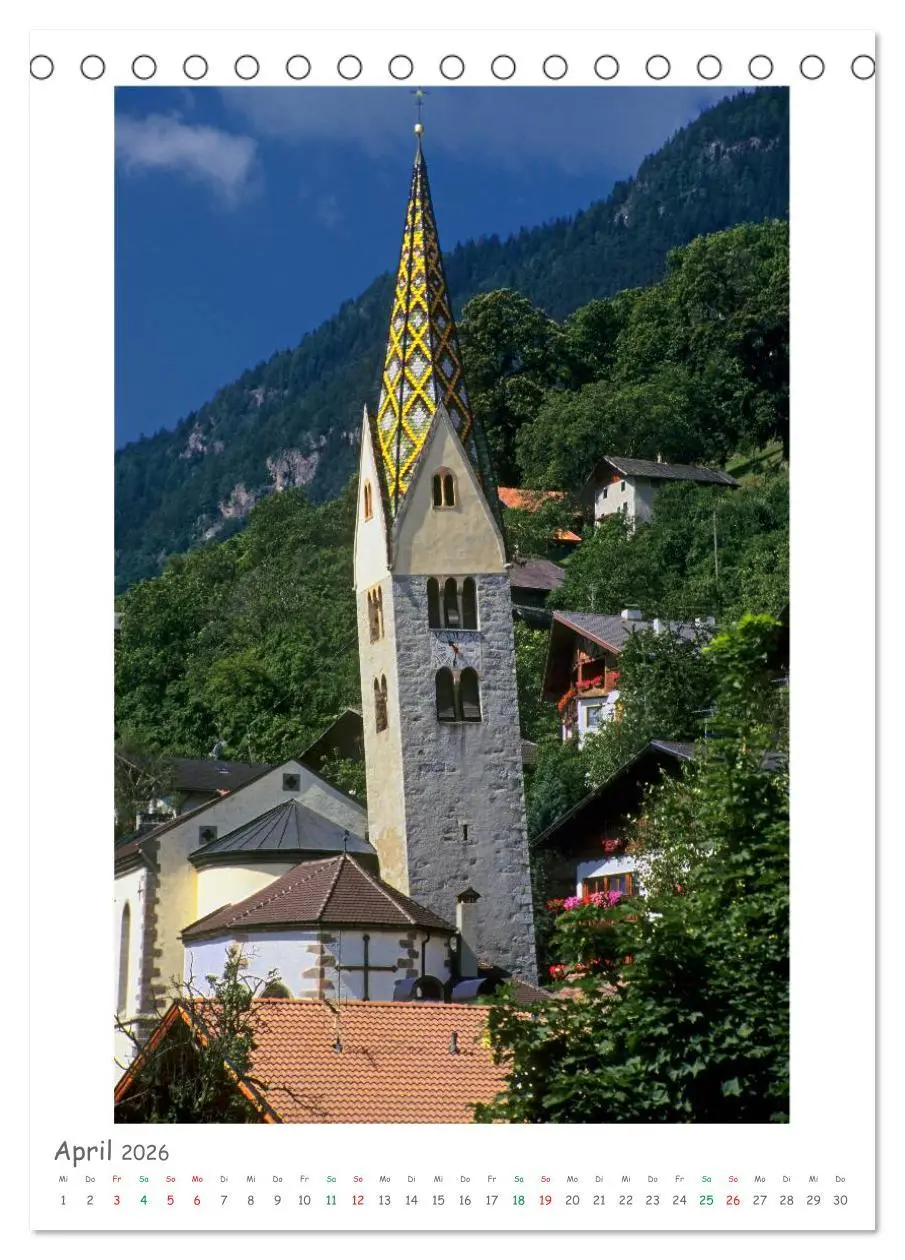 Bild: 9783516457087 | Südtirol und Dolomiten (Tischkalender 2026 DIN A5 hoch), CALVENDO...