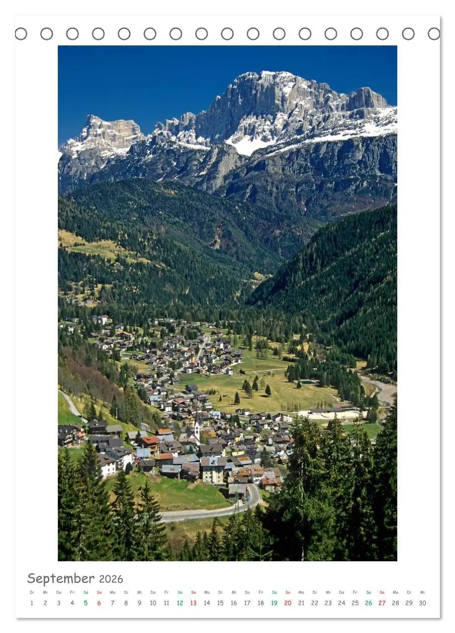 Bild: 9783516457087 | Südtirol und Dolomiten (Tischkalender 2026 DIN A5 hoch), CALVENDO...