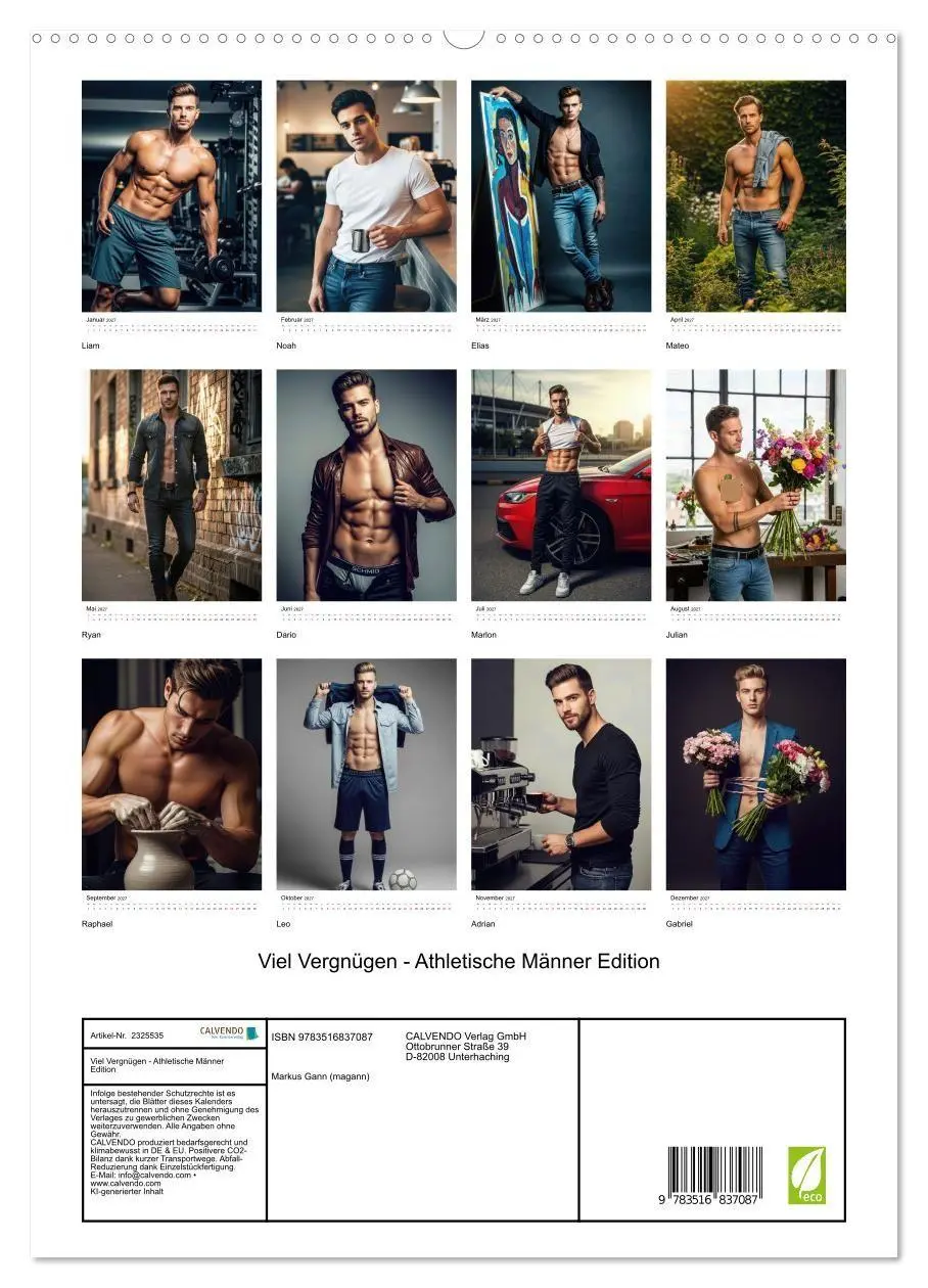 Bild: 9783516837087 | Viel Vergnügen - Athletische Männer Edition (hochwertiger Premium...