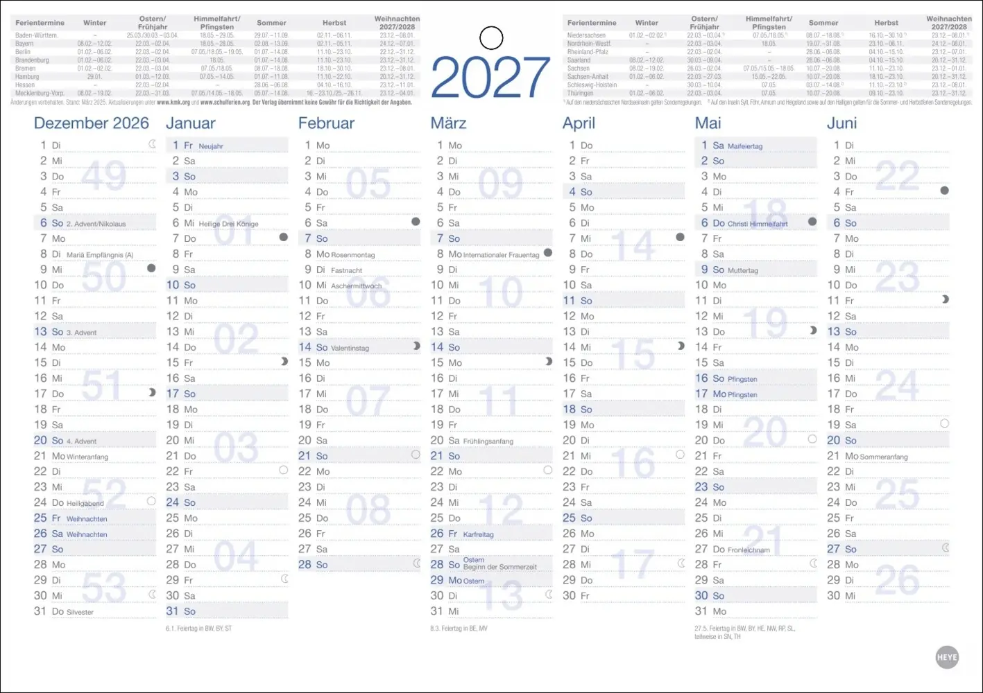 Cover: 9783756417087 | Tafelkalender A5 2027 | Kalender | Loseblatt-Ausgabe | 2 S. | Deutsch