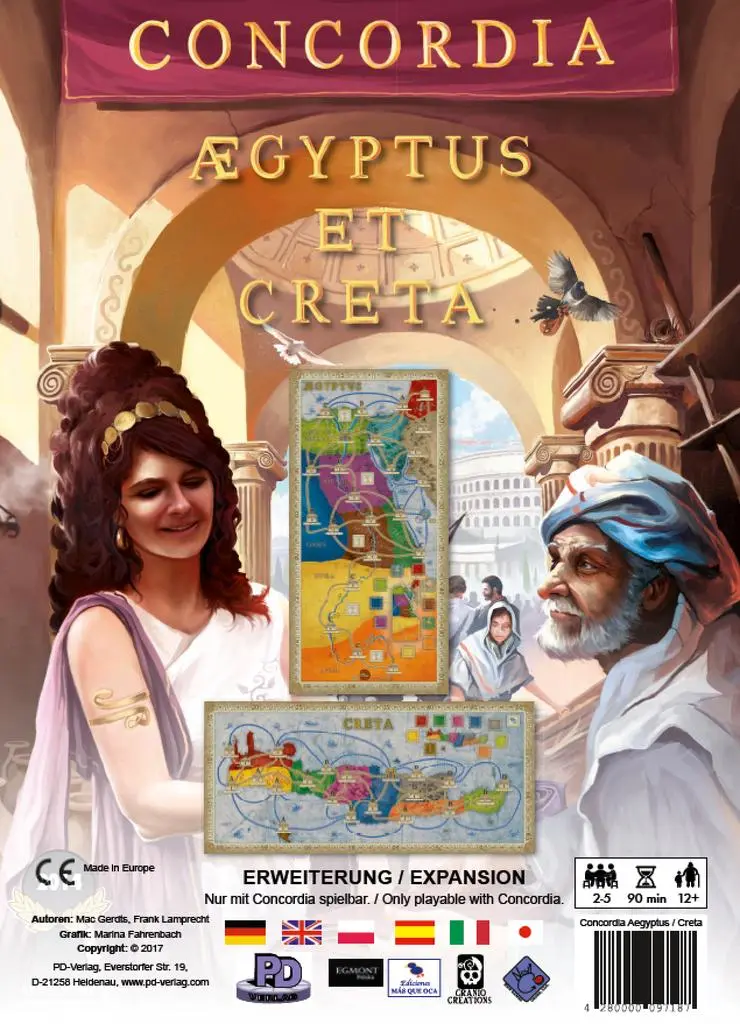 Cover: 4280000097187 | Concordia Aegyptus / Creta | Mac Gerdts | Spiel | Brettspiel | Deutsch
