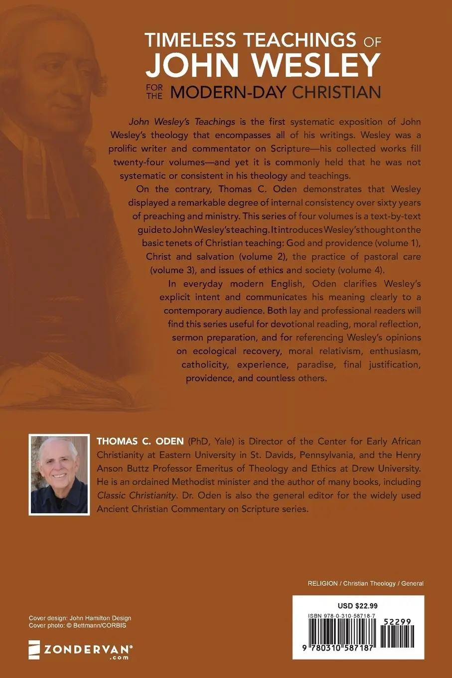 Rückseite: 9780310587187 | John Wesley's Teachings, Volume 4 | Ethics and Society | Oden | Buch