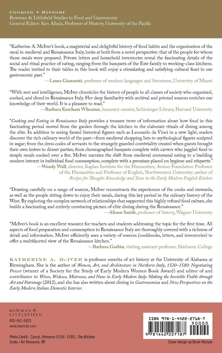 Rückseite: 9781442227187 | Cooking and Eating in Renaissance Italy | From Kitchen to Table | Buch