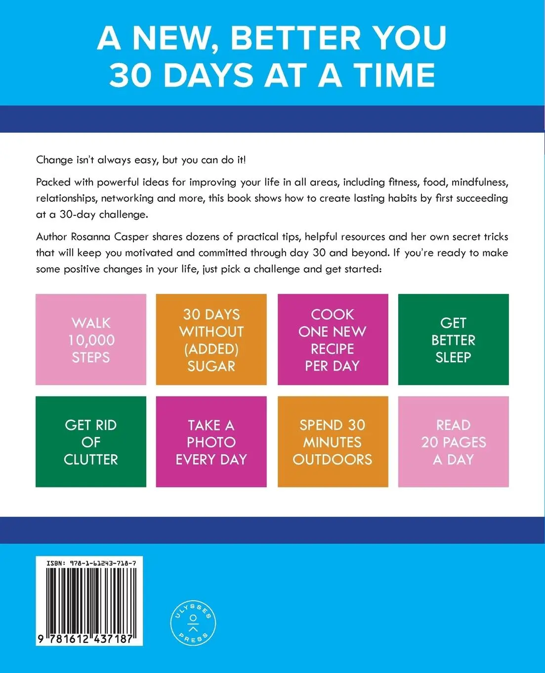 Rückseite: 9781612437187 | Big Book of 30-Day Challenges | Rosanna Casper | Taschenbuch | 2017