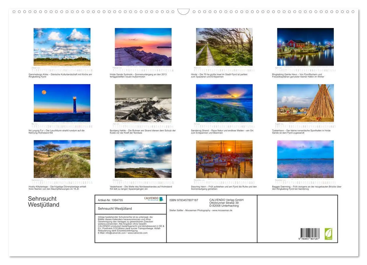 Bild: 9783457807187 | Sehnsucht Westjütland (Wandkalender 2026 DIN A2 quer), CALVENDO...