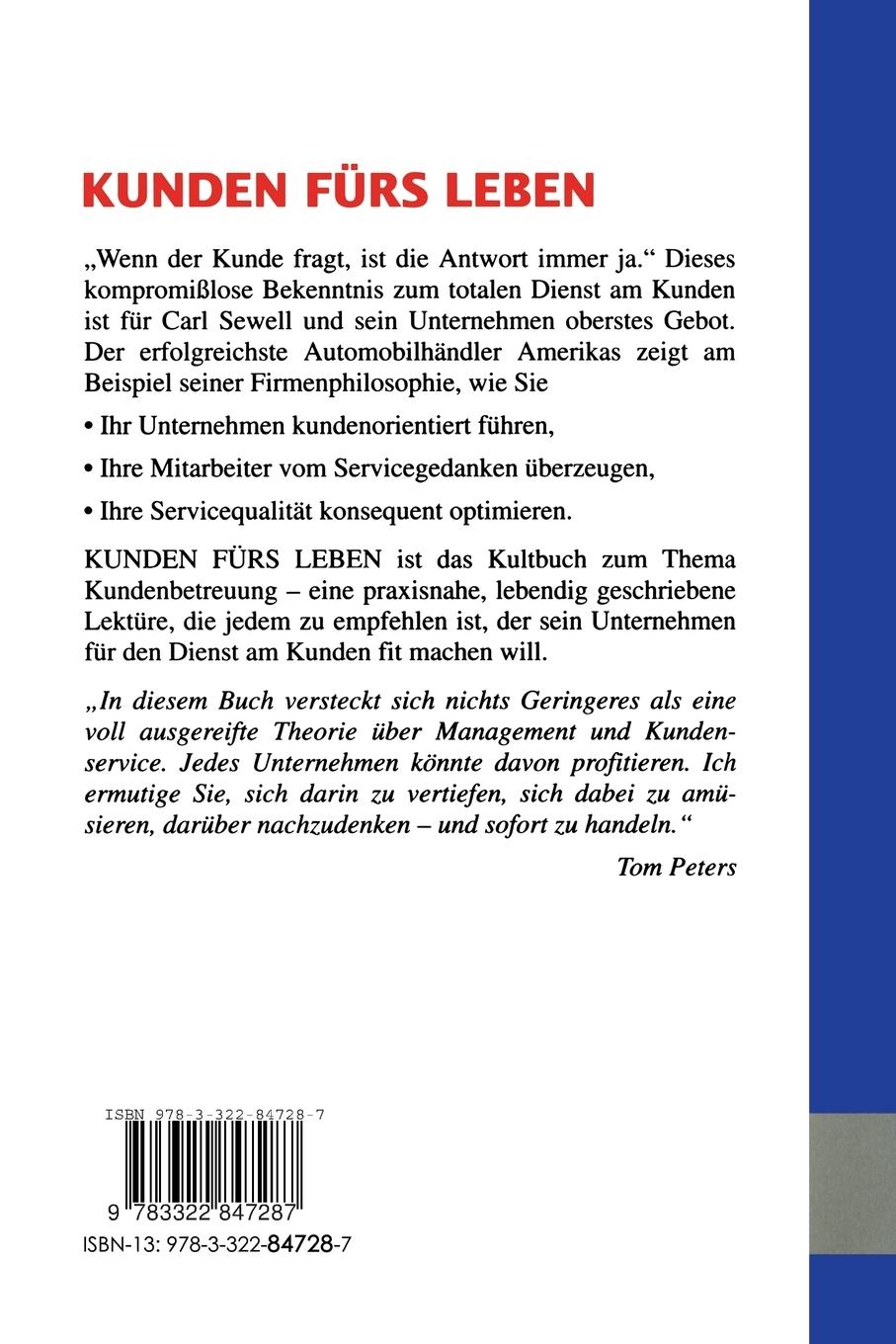 Rückseite: 9783322847287 | Kunden fürs Leben | Paul B. Brown | Taschenbuch | 204 S. | Deutsch