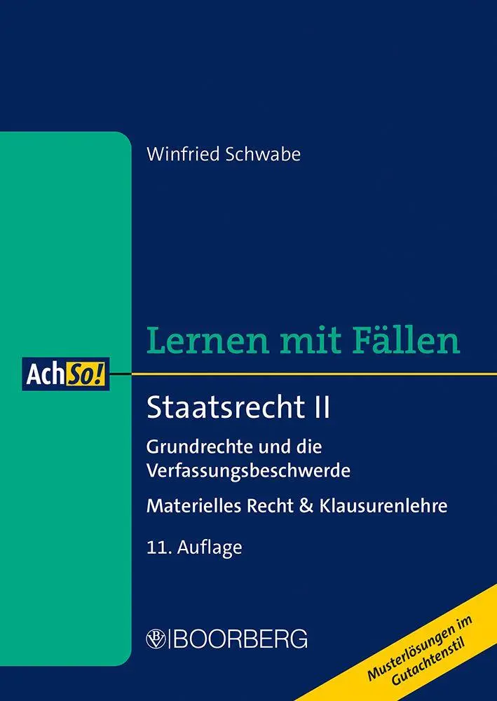 Cover: 9783415077287 | Staatsrecht II | Winfried Schwabe | Taschenbuch | AchSo! | 436 S.