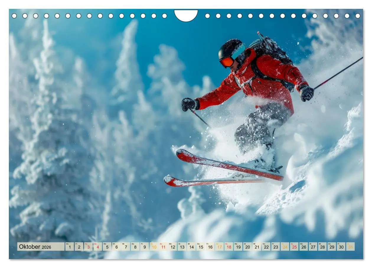 Bild: 9783457347287 | Skifahren - tolle Momente (Wandkalender 2026 DIN A4 quer), CALVENDO...