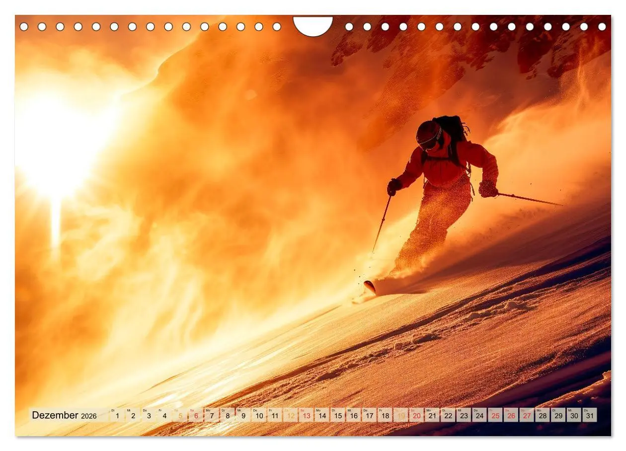 Bild: 9783457347287 | Skifahren - tolle Momente (Wandkalender 2026 DIN A4 quer), CALVENDO...