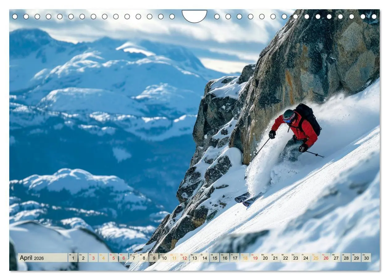 Bild: 9783457347287 | Skifahren - tolle Momente (Wandkalender 2026 DIN A4 quer), CALVENDO...