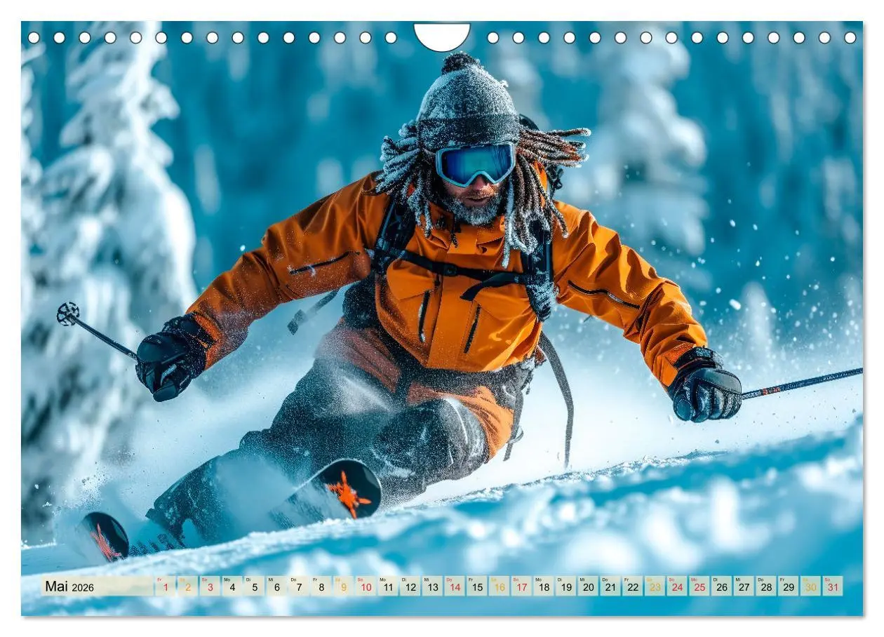 Bild: 9783457347287 | Skifahren - tolle Momente (Wandkalender 2026 DIN A4 quer), CALVENDO...