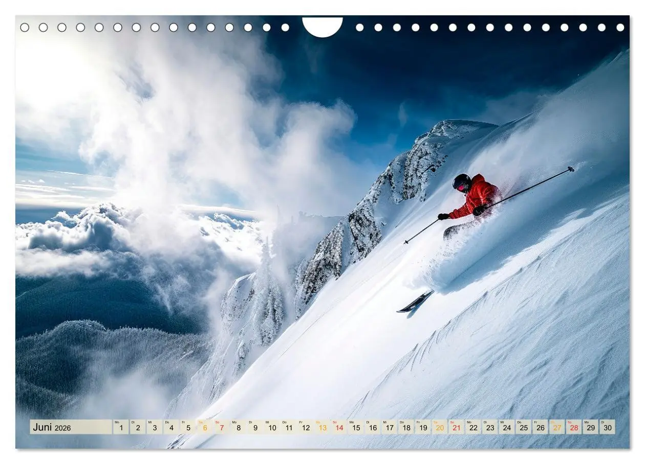 Bild: 9783457347287 | Skifahren - tolle Momente (Wandkalender 2026 DIN A4 quer), CALVENDO...