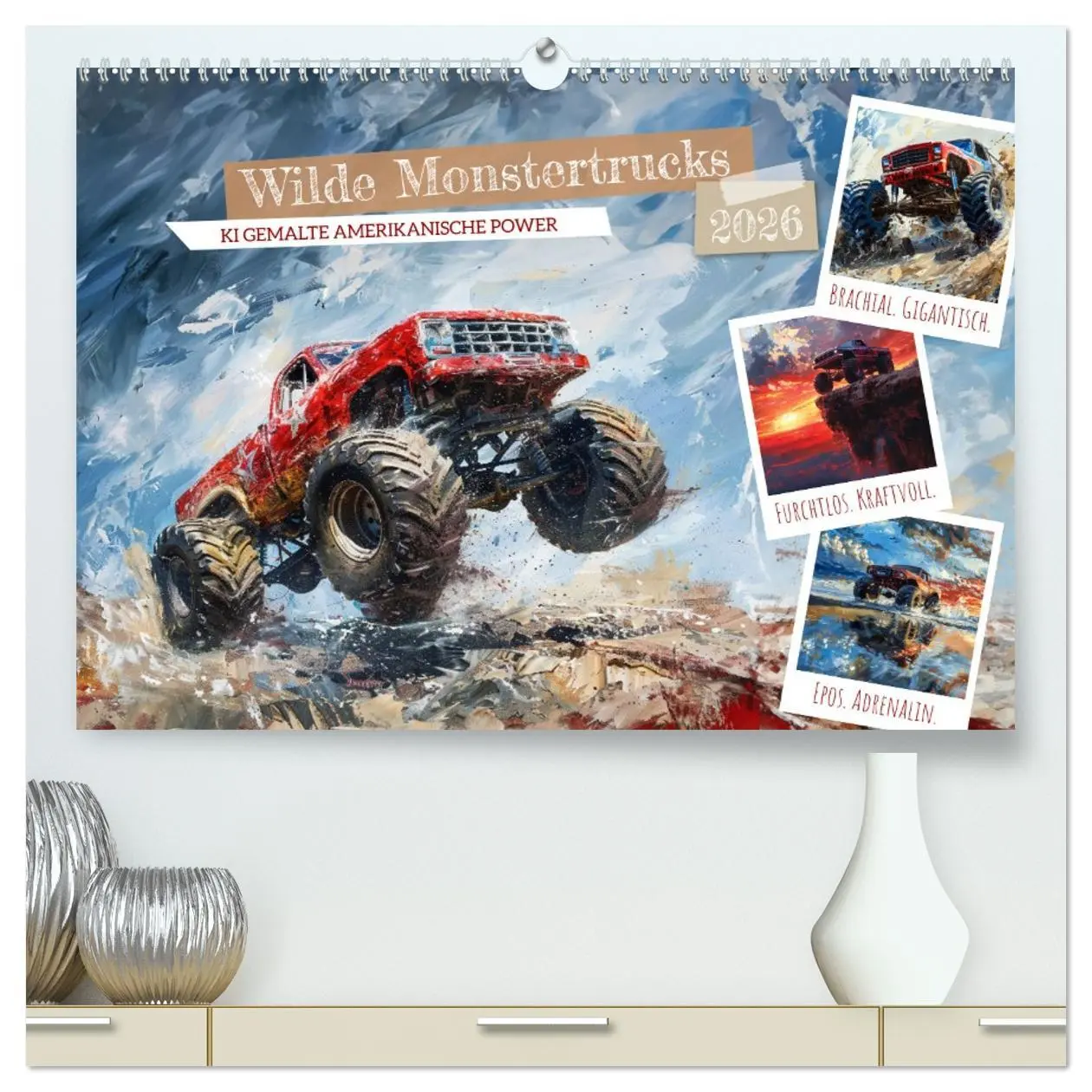 Cover: 9783457417287 | Wilde Monstertrucks (hochwertiger Premium Wandkalender 2026 DIN A2...