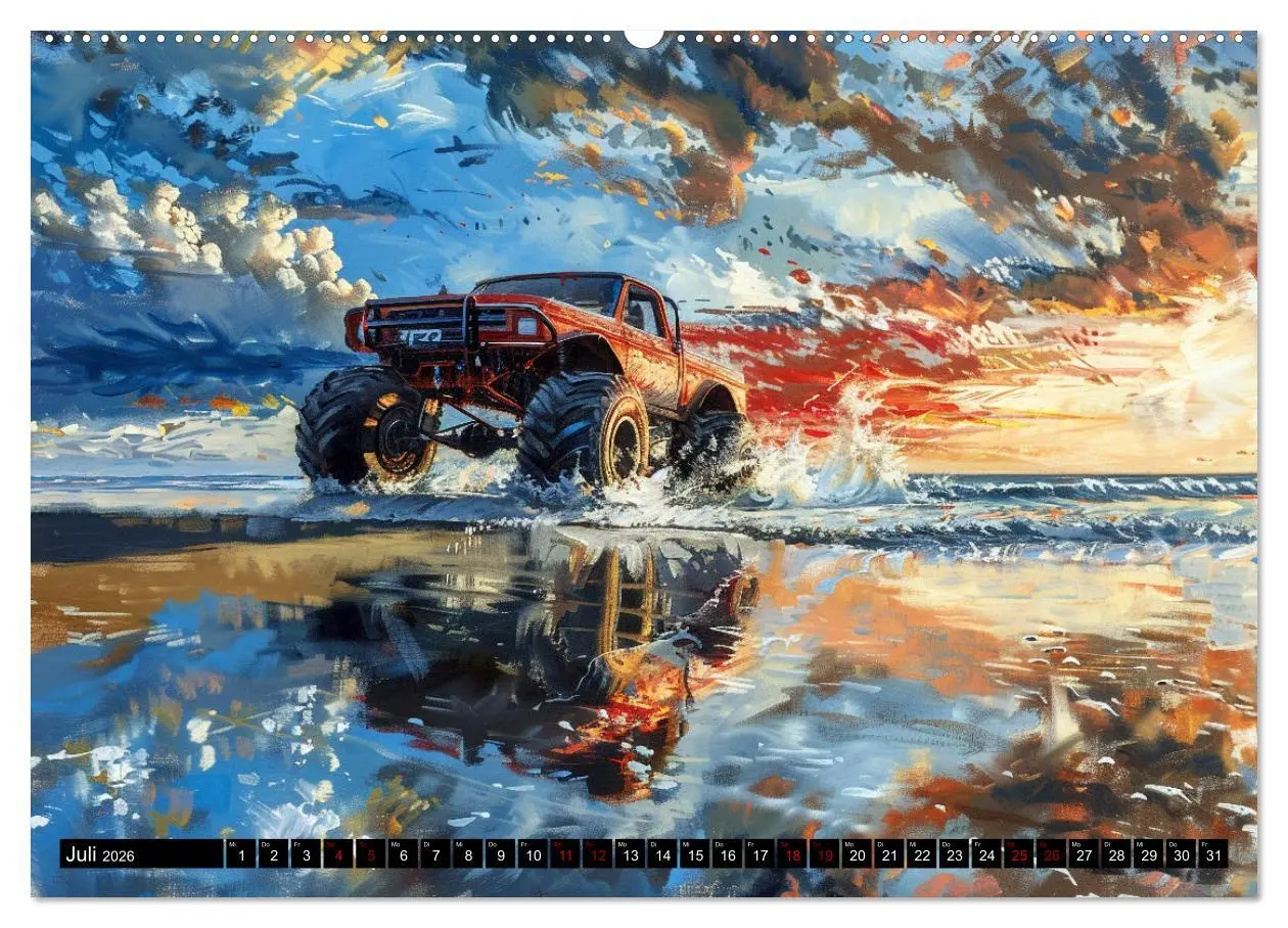 Bild: 9783457417287 | Wilde Monstertrucks (hochwertiger Premium Wandkalender 2026 DIN A2...
