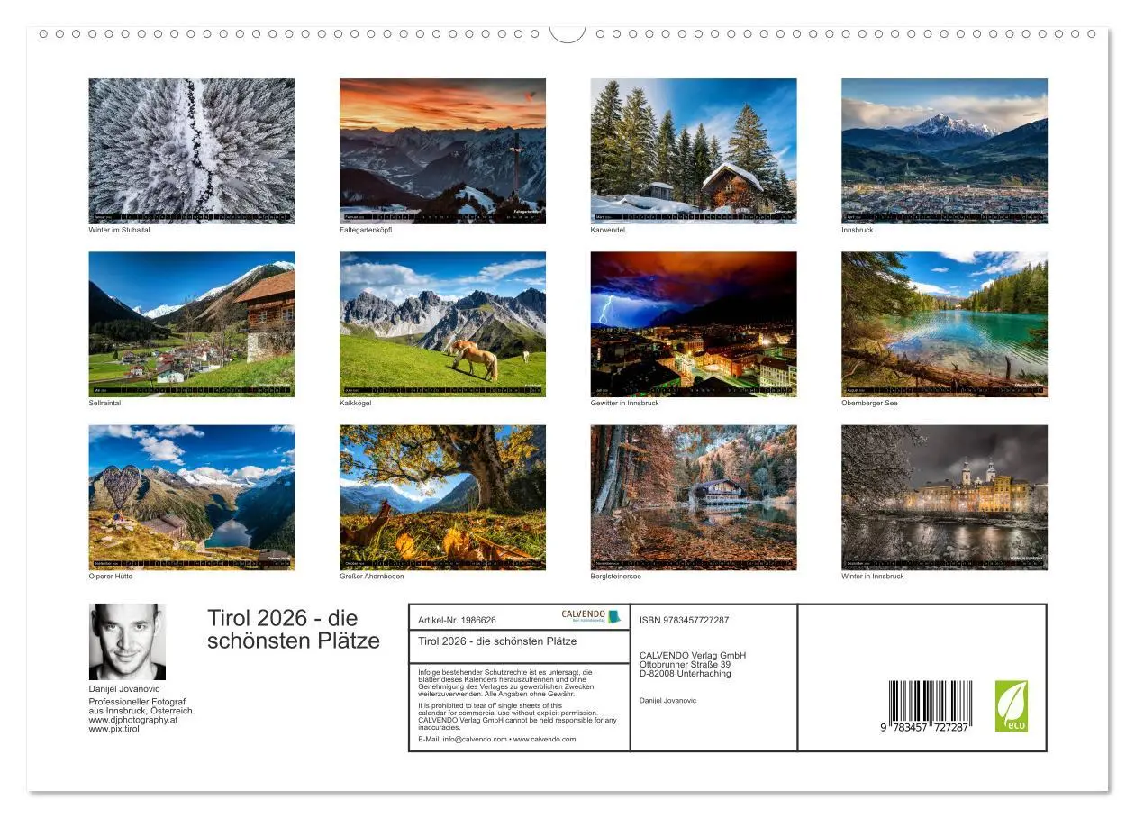 Bild: 9783457727287 | Tirol 2026 - die schönsten Plätze (hochwertiger Premium...