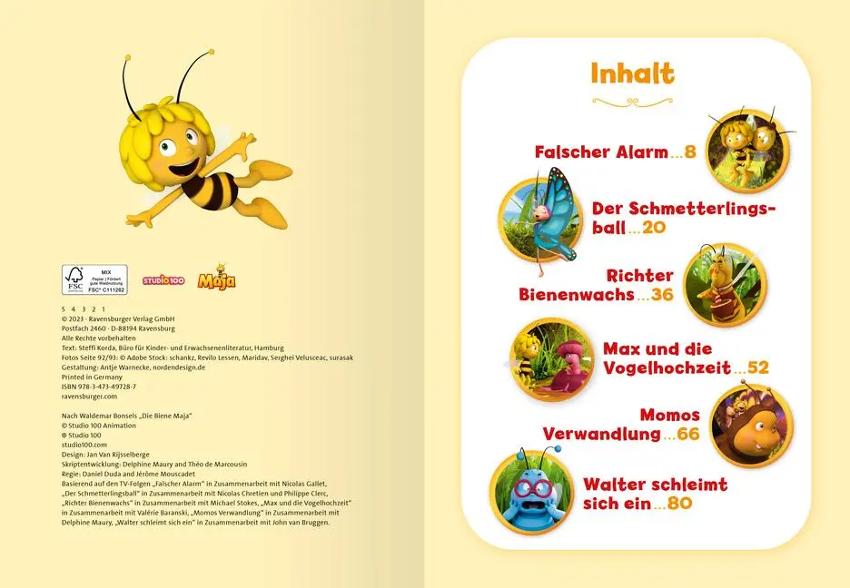 Bild: 9783473497287 | Die Biene Maja - Die schönsten Mutmach-Geschichten | Steffi Korda