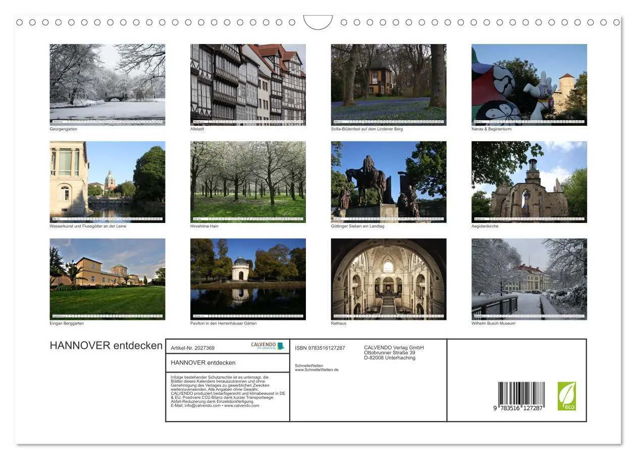 Bild: 9783516127287 | HANNOVER entdecken (Wandkalender 2026 DIN A3 quer), CALVENDO...