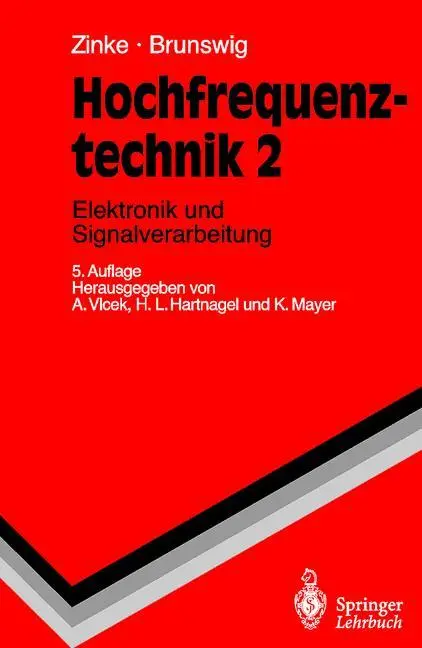 Cover: 9783540647287 | Hochfrequenztechnik | Elektronik und Signalverarbeitung | Buch | xx