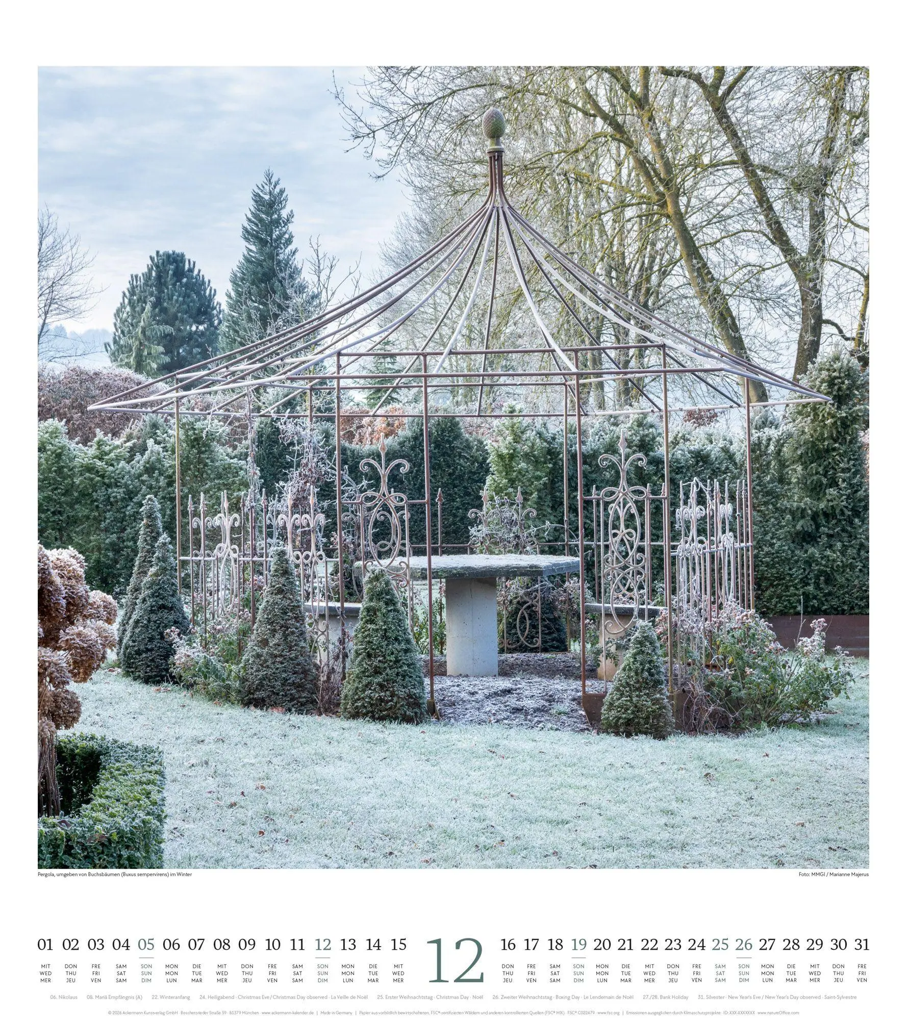 Bild: 9783838427287 | Paradiesische Gärten Kalender 2027 | Ackermann Kunstverlag GmbH | 2027
