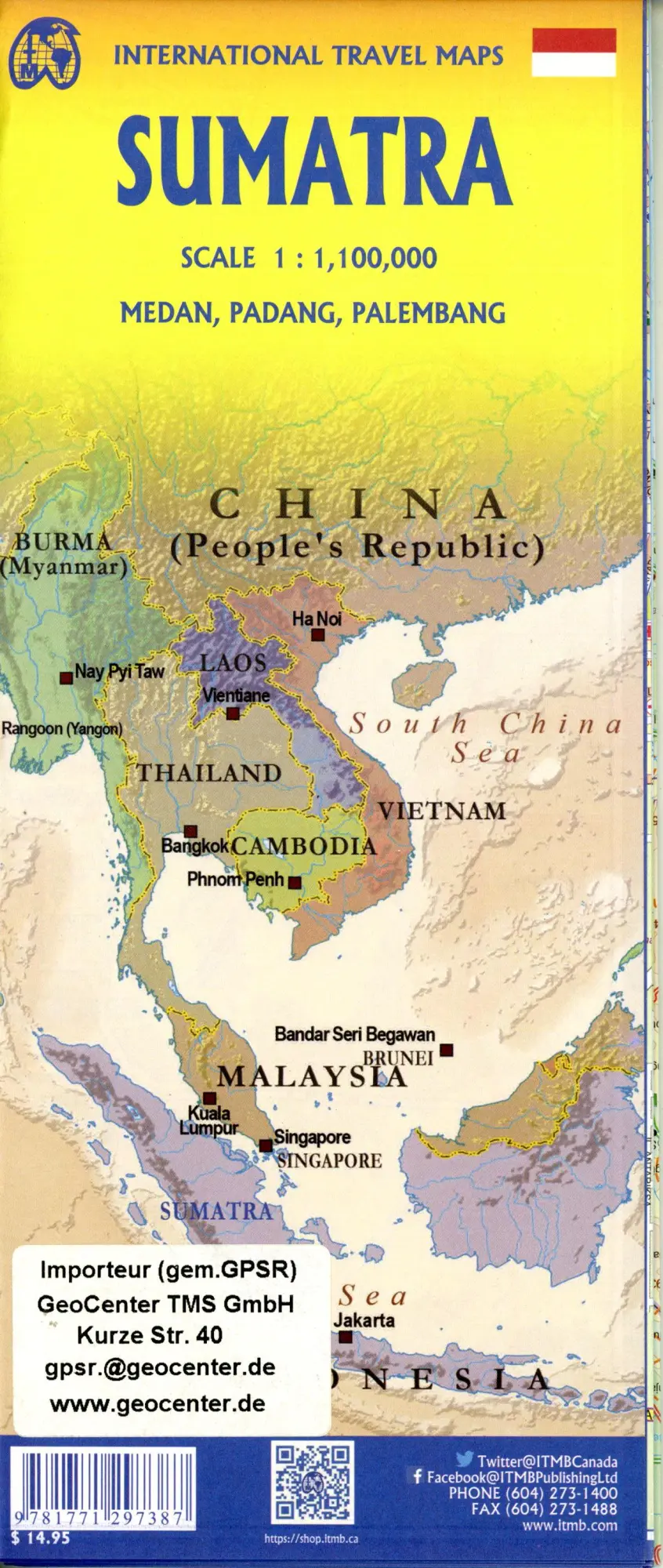Bild: 9781771297387 | Sumatra | 1:1100000 | (Land-)Karte | International Travel Map | 2025