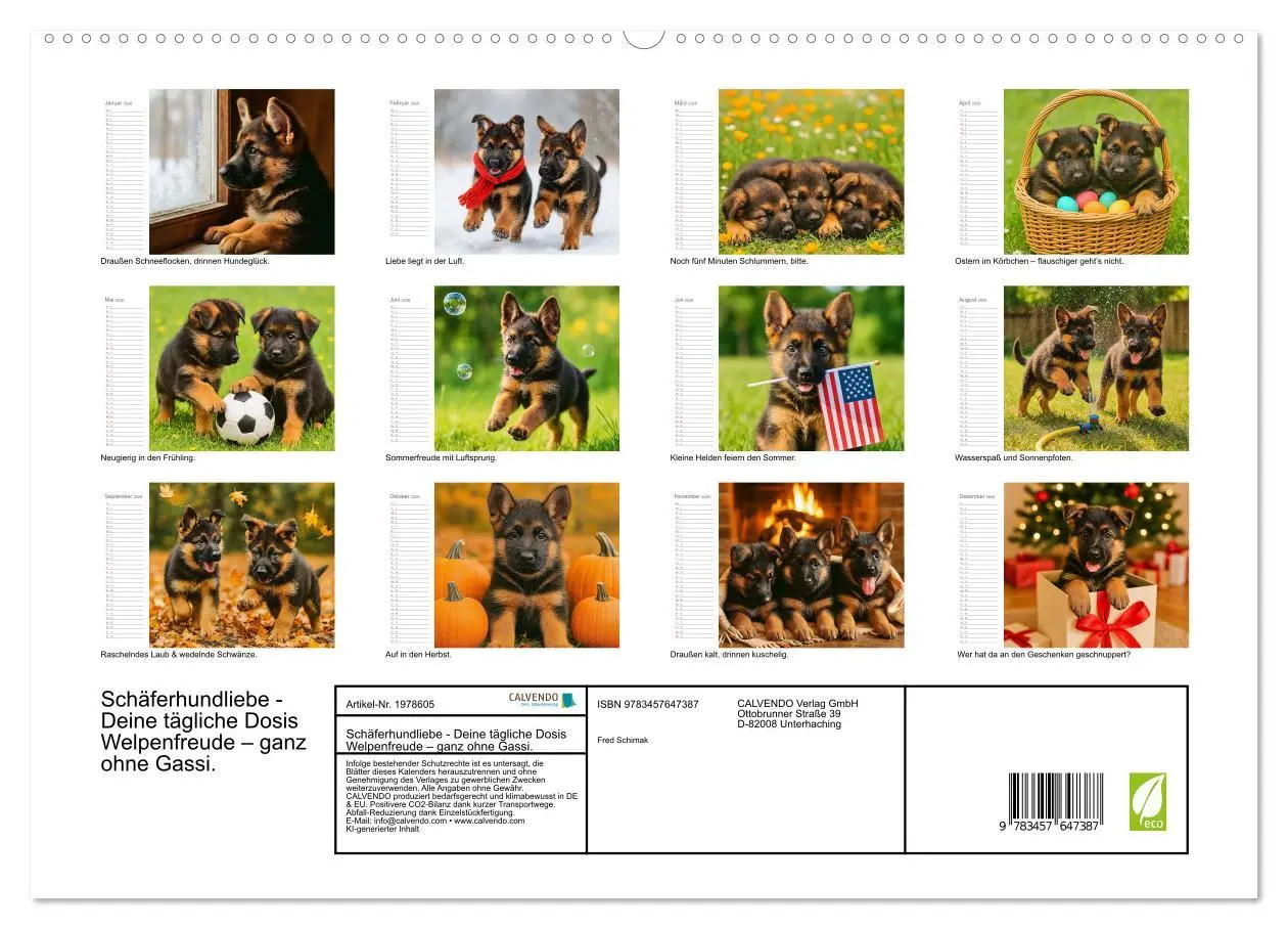 Bild: 9783457647387 | Schäferhundliebe - Deine tägliche Dosis Welpenfreude - ganz ohne...