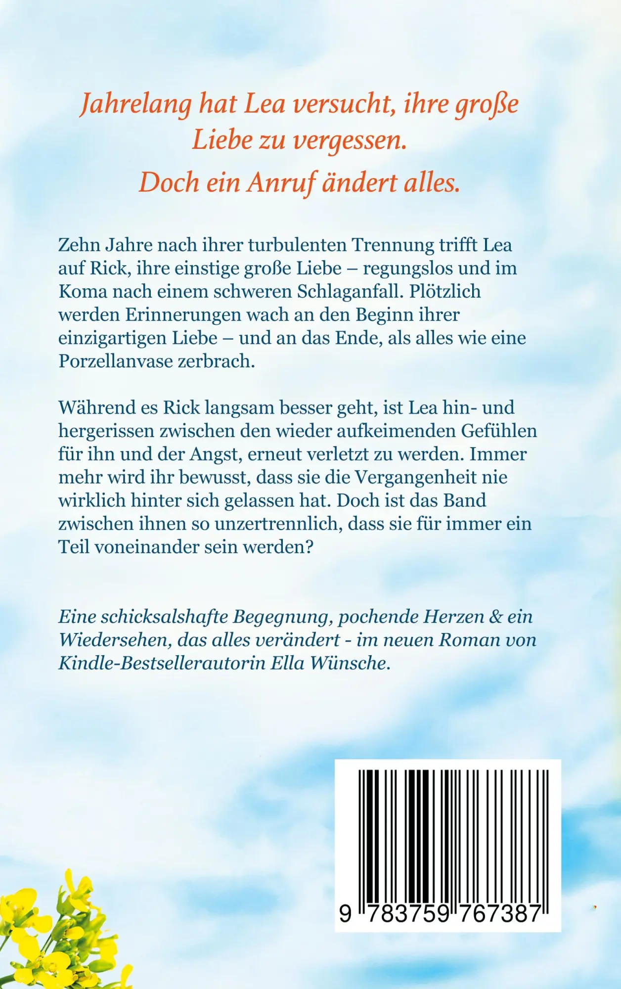 Rückseite: 9783759767387 | So nah wie dein Herzschlag | Ella Wünsche | Taschenbuch | 258 S.