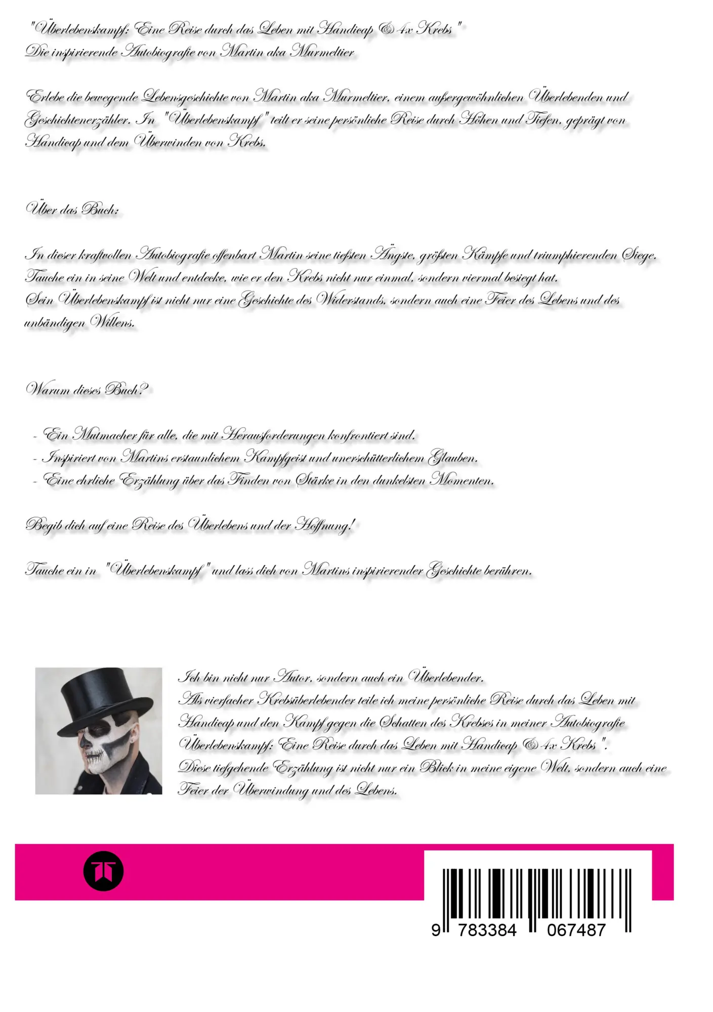 Rückseite: 9783384067487 | "Überlebenskampf: Eine Reise durch das Leben mit Handicap &amp; 4x Krebs"