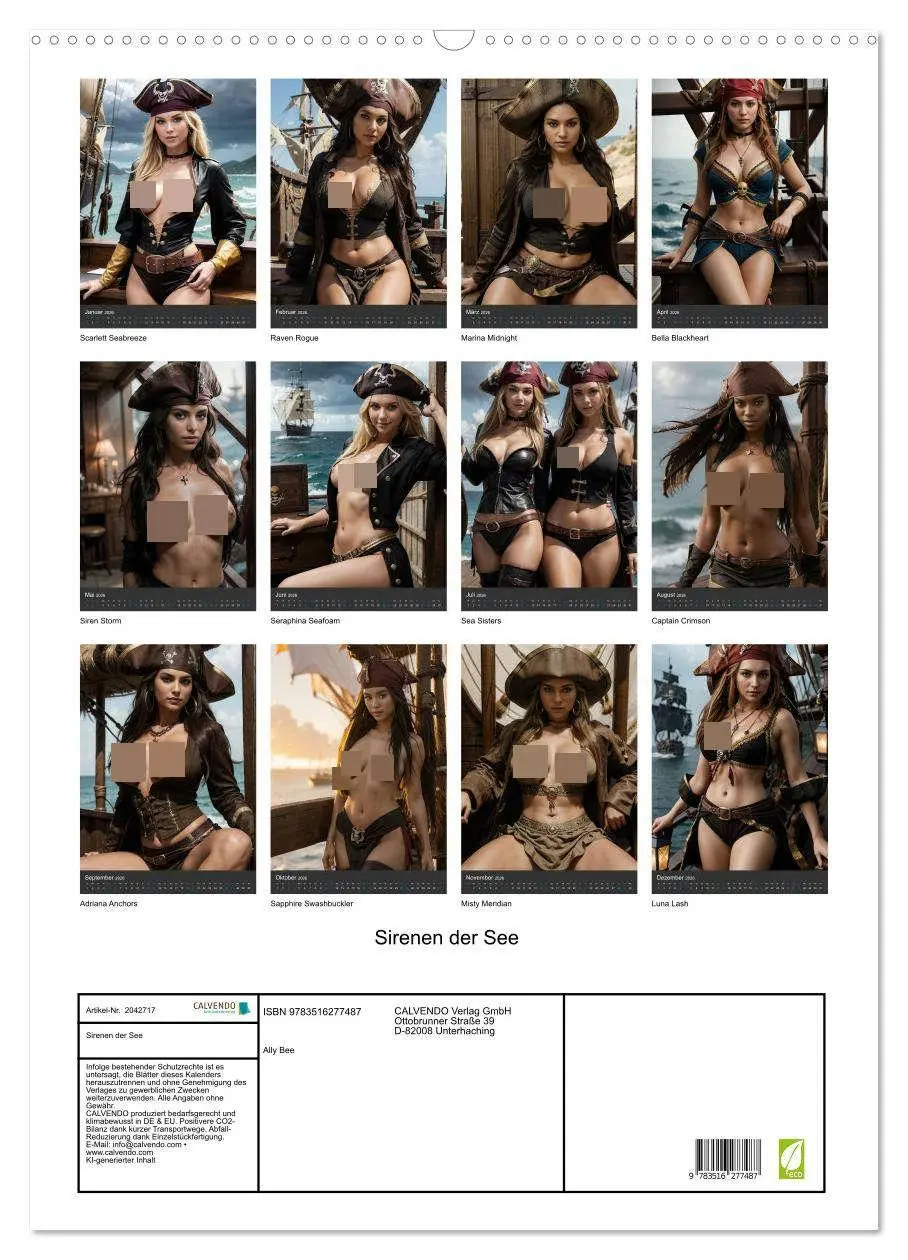 Bild: 9783516277487 | Sirenen der See (Wandkalender 2026 DIN A2 hoch), CALVENDO...