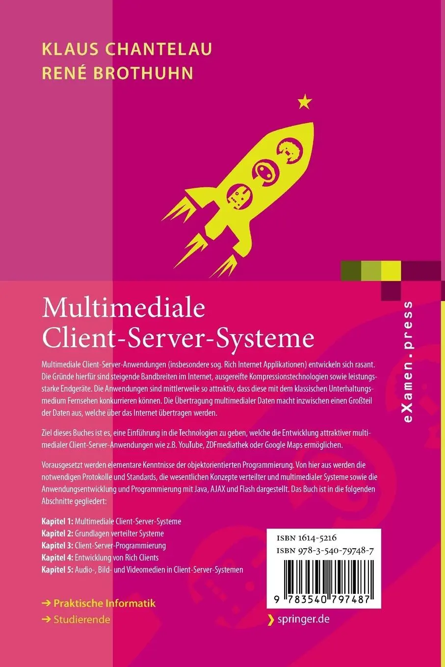 Rückseite: 9783540797487 | Multimediale Client-Server-Systeme | René Brothuhn (u. a.) | Buch | x