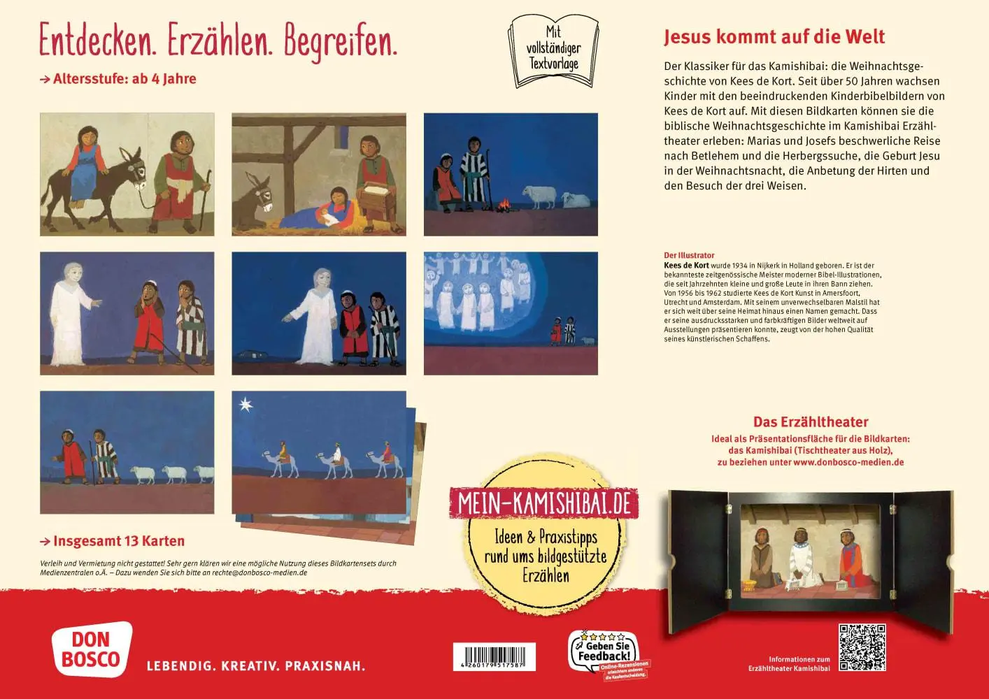 Bild: 4260179517587 | Jesus ist geboren. Kamishibai Bildkartenset | Kees de Kort | Box
