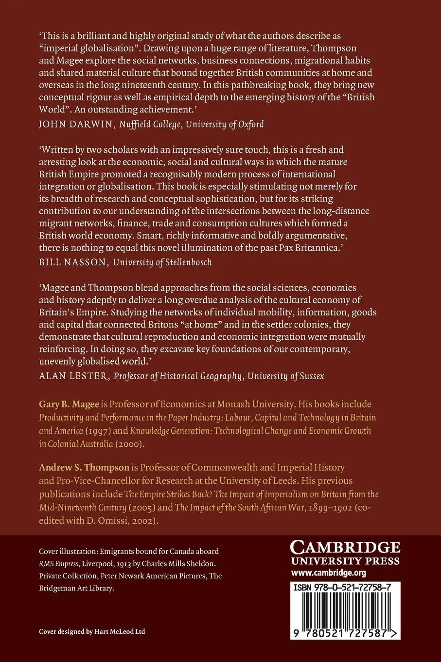 Rückseite: 9780521727587 | Empire and Globalisation | Gary B. Magee (u. a.) | Taschenbuch | 2010